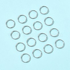 50Pcs 304 Stainless Steel Split Rings&nbsp;STAS-FS0002-06