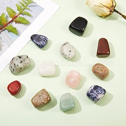 20Pcs 10 Colors Nuggets Natural Gemstone No Hole/Undrilled Beads&nbsp;G-SZ0001-77