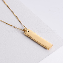 French Vintage Style Stainless Steel Om Mani Padme Hum Rectangle Pendant Necklaces for Women&nbsp;JR8082