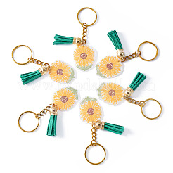 Acrylic Sunflower Pendant Keychains&nbsp;KEYC-TAC00010