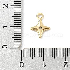 真鍮マイクロパヴェクリアキュービックジルコニアチャーム  14KGP本金メッキ  スター  12.5x9.5x1.5mm  穴：1.8mm&nbsp;KK-B130-02G-05