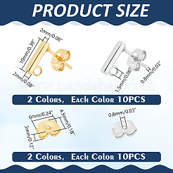 304 Stainless Steel Stud Earring Findings&nbsp;STAS-LP0001-10