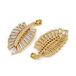 Rack Plating Brass Clear Cubic Zirconia Pendants&nbsp;KK-L236-04A-G