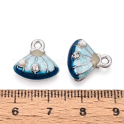 Rack Plating Alloy Rhinestone Enamel Charms&nbsp;ENAM-N065-01P