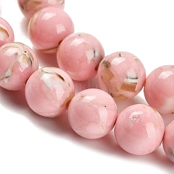 Assembled Synthetic Stone and Trochus Shell Beads Strands&nbsp;G-B128-08C-03