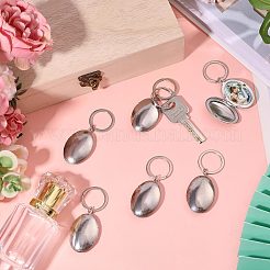 6Pcs 316 Stainless Steel Locket Pendant Keychain&nbsp;KEYC-PH01648