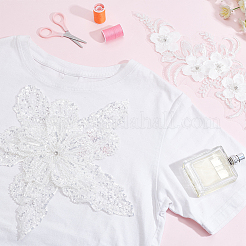 2Pcs 2 Style Flower Polyester Embroidery Appliques&nbsp;PATC-WR0001-01