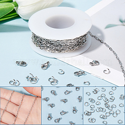 10M 304 Stainless Steel Paperclip Chains&nbsp;FIND-SC0012-54