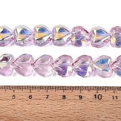 Electroplate Transparent Glass Beads Strands&nbsp;EGLA-N056-01A-05