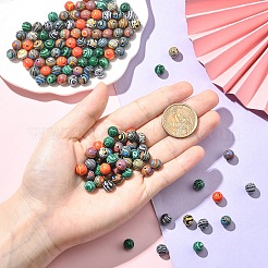 1 Strand Synthetic Malachite Dyed Beads Strands&nbsp;G-YW0002-64A