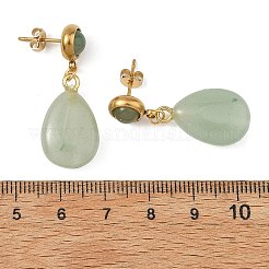 Natural Tiger Eye/Natural Carnelian/Natural Amethyst/Natural Green Aventurine/Natural Rose Quartz Stud Dangle Earrings&nbsp;EJEW-JE07332