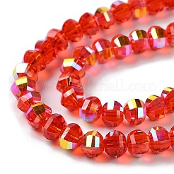 Transparent Electroplate Glass Beads Strands&nbsp;GLAA-Q099-C01-M01