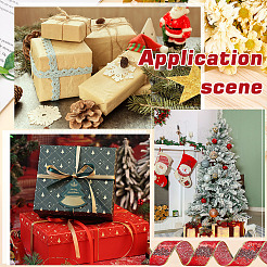 Christmas Theme 10 Yards Polyester Ribbon&nbsp;OCOR-WH0070-238C