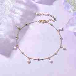Soldered Brass Cable Chains Anklet&nbsp;AJEW-AN00574