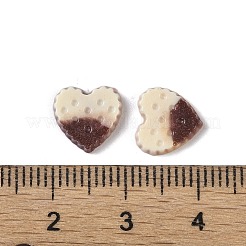 蓄光樹脂デコデンカボション  暗闇で光る  クッキー  ハート  9x9.5x2mm&nbsp;RESI-K036-07E