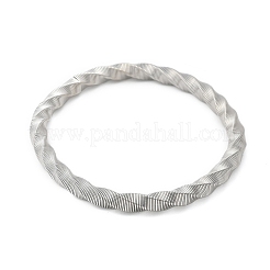 女性用304ステンレススチールストレッチバングル  ステンレス鋼色  1/4インチ（0.6cm）  内径：2-1/4インチ（5.85cm）&nbsp;BJEW-P315-02A-P