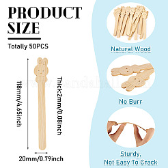 50Pcs Wooden Cakesicle Sticks&nbsp;AJEW-TA0018-01B