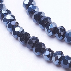 Electroplate Glass Beads Strands&nbsp;EGLA-F003-D01