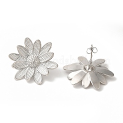 Rack Plating Brass Stud Earrings&nbsp;EJEW-B062-17P