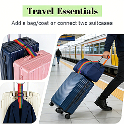 2Pcs 2 Colors Canvas Adjustable Luggage Straps For Suitcases&nbsp;AJEW-CN0008-12