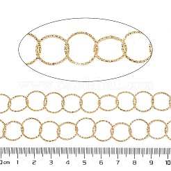 イオンプレーティング（IP）304ステンレスリンクチェーン  スプールで  ハンダ付け  18KGP本金メッキ  13.5x1mm  約32.81フィート（10m）/ロール&nbsp;CHS-A011-14A-G