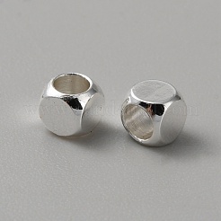 Cube Brass Beads&nbsp;KK-WH0081-64C