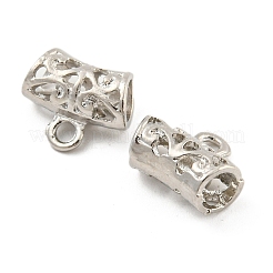 合金チューブベイル  ループベイル  チューブ  プラチナ  10x11.5x5mm  穴：1.6mm  内径：4mm&nbsp;FIND-A039-04P