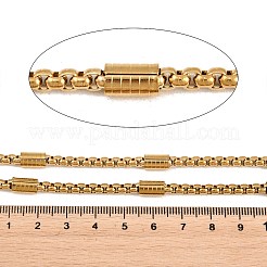 304ステンレススチールベネチアンチェーン  列リンクあり  スプールで  イオンプレーティング（ip）  溶接されていない  18KGP本金メッキ  9x5mmと4x4mm&nbsp;CHS-H118-10G