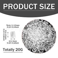 20gのプラスチック製氷ミニモデル  マイクロランドスケープドールハウスアクセサリー  小道具の装飾のふりをする  透明  2.5~3x3.5~4.5x3~3.5mm&nbsp;DOLL-TA0001-03