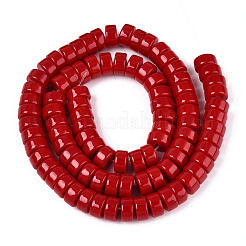 Opaque Solid Color Glass Beads Strands&nbsp;X-GLAA-N026-4x8mm-06