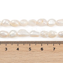 天然養殖淡水パールビーズ連売り  研磨両側  グレード2a+  アンティークホワイト  6~7mm  穴：0.6mm  約44~45個/連  13.39''~13.58''（34~34.5センチメートル）&nbsp;PEAR-P064-20I-02A-02