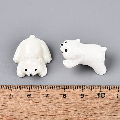 樹脂製のホッキョクグマのディスプレイ装飾  マイクロランドスケープドールハウスアクセサリー  小道具の装飾のふりをする  ホワイト  19~22x24~29.5x11~19mm&nbsp;RESI-T026-15M