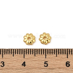 真鍮ビーズ  ヒマワリ  18KGP本金メッキ  6x5.5x2mm  穴：1.4mm&nbsp;KK-D375-16G-01