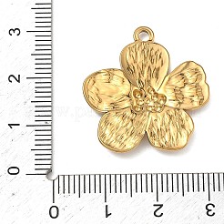 304ステンレスペンダント  花のチャーム  ゴールドカラー  27x25x2.5mm  穴：2mm&nbsp;STAS-C168-02A-G