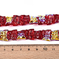 Baking Paint Electroplate Transparent Glass Beads Strands&nbsp;EGLA-N020-05