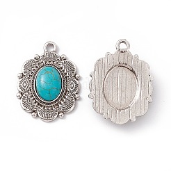 Synthetic Turquoise Pendants&nbsp;PALLOY-D013-15AS