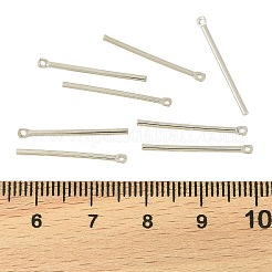 シーグレース真鍮ペンダント  バー  カドミウムフリー＆ニッケルフリー＆鉛フリー  プラチナメッキ  20x2x1mm  穴：0.9mm&nbsp;XGR0131P-140P