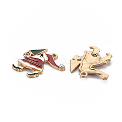 Rack Plating Alloy Enamel Pendants&nbsp;ENAM-S126-085-NR
