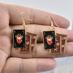5 Pairs Halloween Alloy Enamel Dangle Earrings&nbsp;FS-WGBF0DA-02