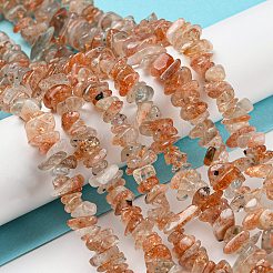 Natural Arusha Sunstone Chip Beads Strands&nbsp;X-G-G905-13