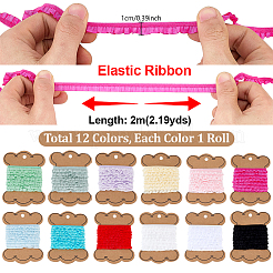 24Yards 12 Colors Polyester Ribbon&nbsp;OCOR-PH0008-06