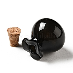 Lucky Bag Shape Glass Cork Bottles Ornament&nbsp;LS-AJEW-A039-02I