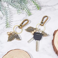 2Pcs Brass Keychain&nbsp;KEYC-FH0001-06
