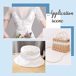 Fabric with Glass Beads Ribbon&nbsp;OCOR-WH0067-22