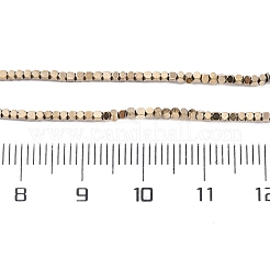 Electroplated Non-magnetic Hematite Beads Strands&nbsp;G-P571-D01-01