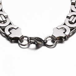 Tarnish Resistant 201 Stailess Steel Byzantine Chain Bracelets&nbsp;BJEW-G469-12P