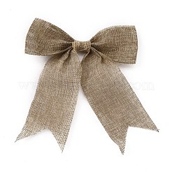 Christmas Theme Imitation Linen Bowknot Ornament Accessories&nbsp;AJEW-WH0235-41G