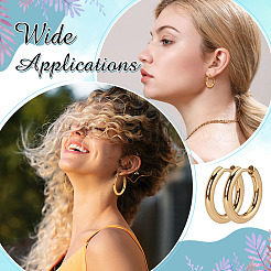 5 Pairs 5 Styles PVD Vacuum Plating 304 Stainless Steel Huggie Hoop Earrings for Women&nbsp;EJEW-ME0001-07