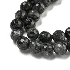 天然ラルビカイトビーズ連売り  (128 ファセット)ファセット  ラウンド  8mm  穴：1mm  約45個/連  14.57インチ（37cm）&nbsp;G-E571-A09-02
