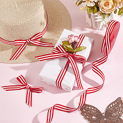 25 Yards Polyester Striped Ribbons&nbsp;DIY-GA0006-85